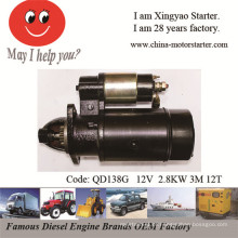 2.8kw 12V Starter Motor para S1110 motor diesel (QD138G)